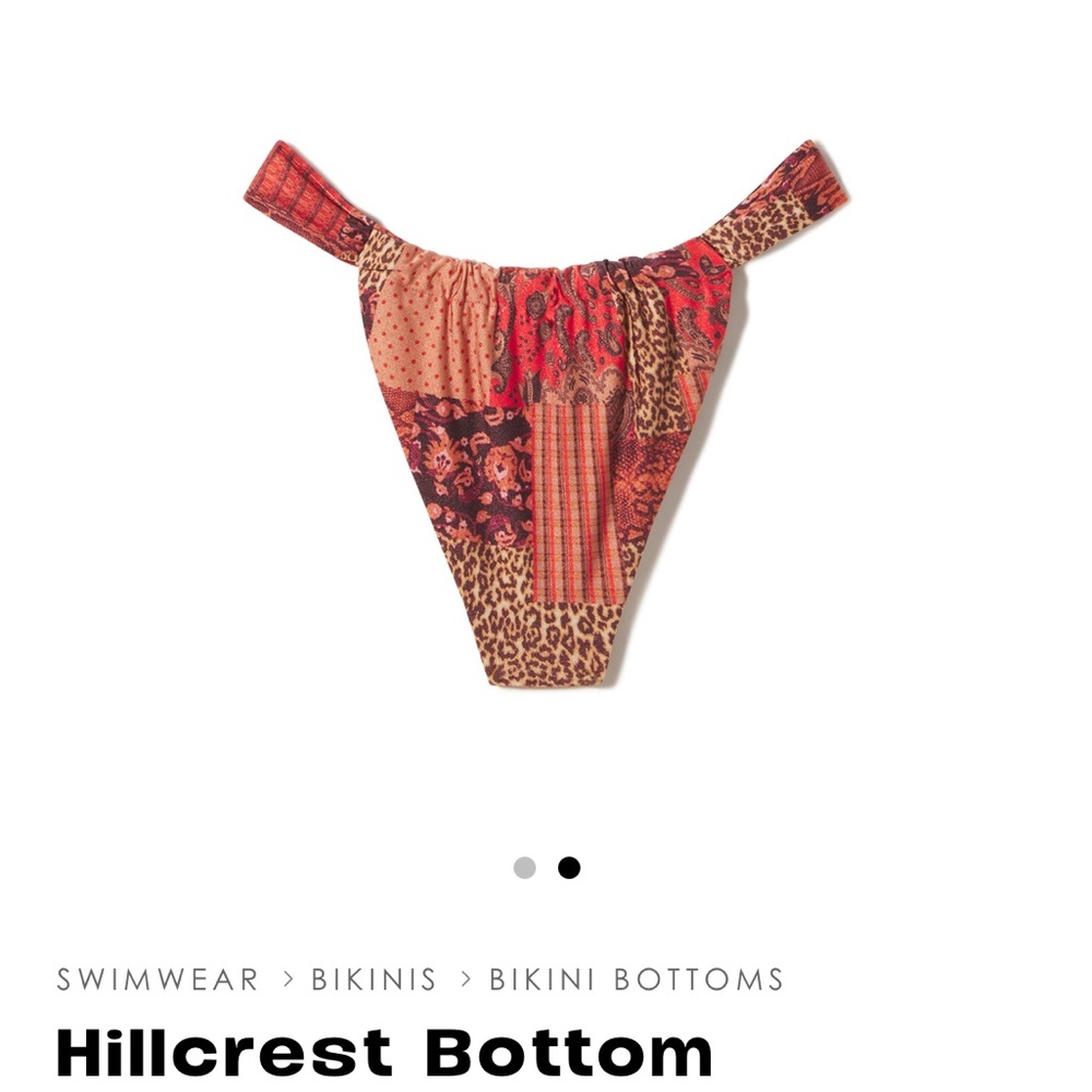 Inamorata Hillcrest bikini Bottom - Red patchwork
